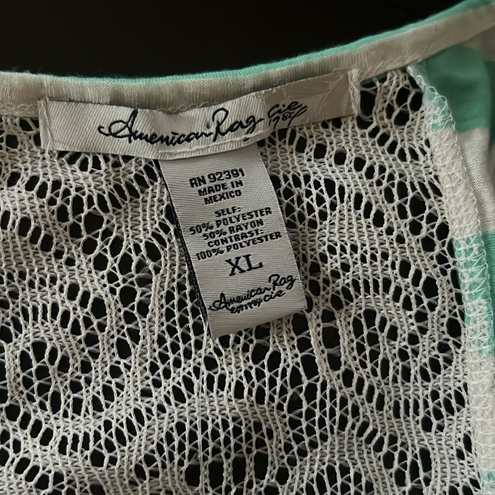 NWT AMERICAN RAG Striped Crop Tank Top - Picture 6 of 6